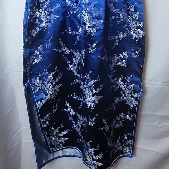 Traditional Blue Chinese Dress Size 36 Small - Picture 9 of 10